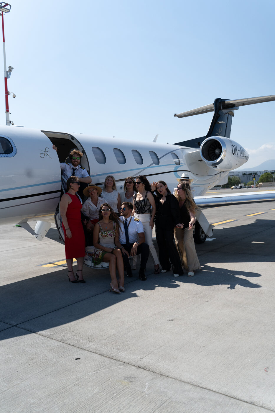 A group of guests before boarding, on a previous trip